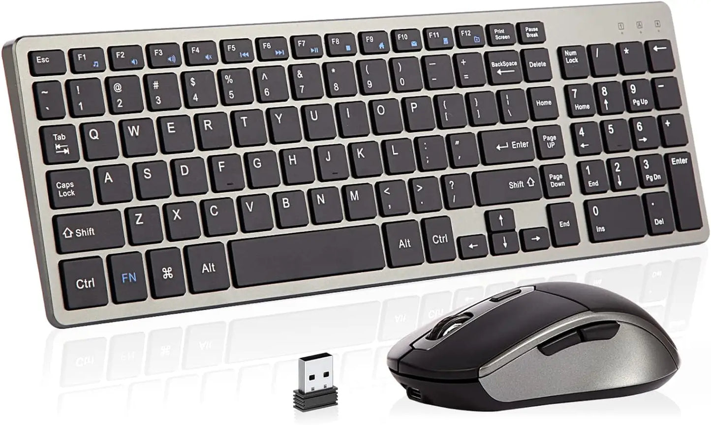 Rechargeable Wireless Keyboard and Mouse